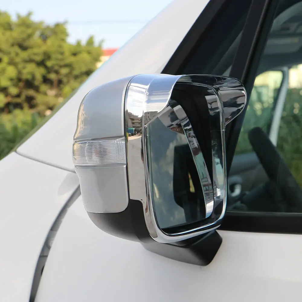For 2015+ Jeep Renegade Rearview Mirror Rain Eyebrow Cover Trim Chrome ABS - Image 2