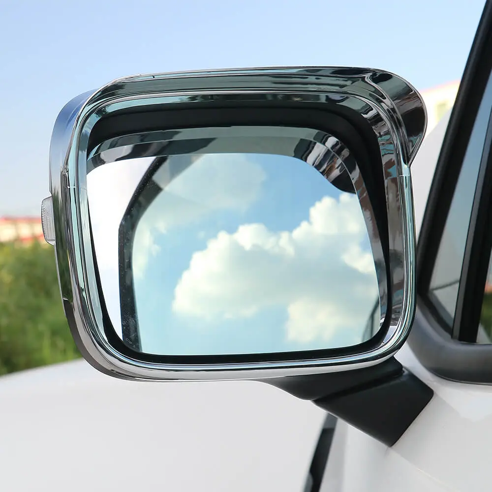 For 2015+ Jeep Renegade Rearview Mirror Rain Eyebrow Cover Trim Chrome ABS - Image 3