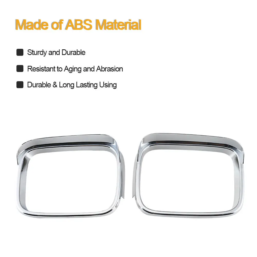 For 2015+ Jeep Renegade Rearview Mirror Rain Eyebrow Cover Trim Chrome ABS - Image 6