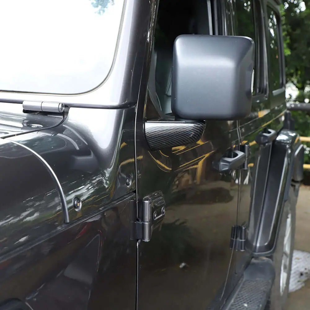 For 2018+ Jeep Wrangler JL JLU & Gladiator JT 4pcs Rearview Side Mirrors Base Cover Trim - Image 7