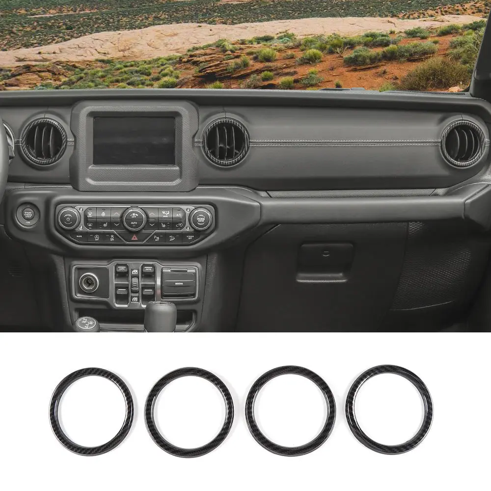 For 2018-2023 Jeep Wrangler JL JLU Interior Cover Trim Full Set Available Separately Carbon Fiber - Image 10
