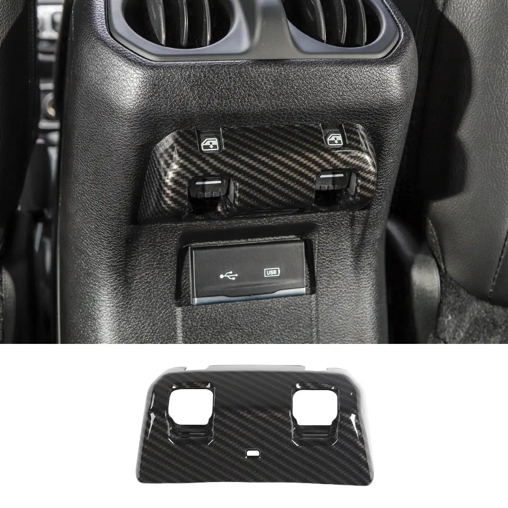 For 2018-2023 Jeep Wrangler JL JLU Interior Cover Trim Full Set Available Separately Carbon Fiber - Image 30