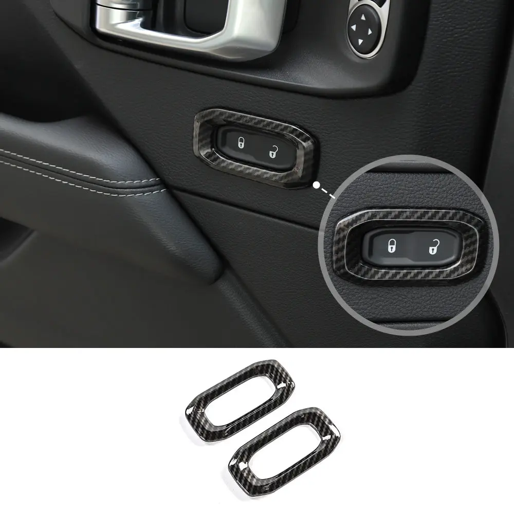 For 2018-2023 Jeep Wrangler JL JLU Interior Cover Trim Full Set Available Separately Carbon Fiber - Image 35
