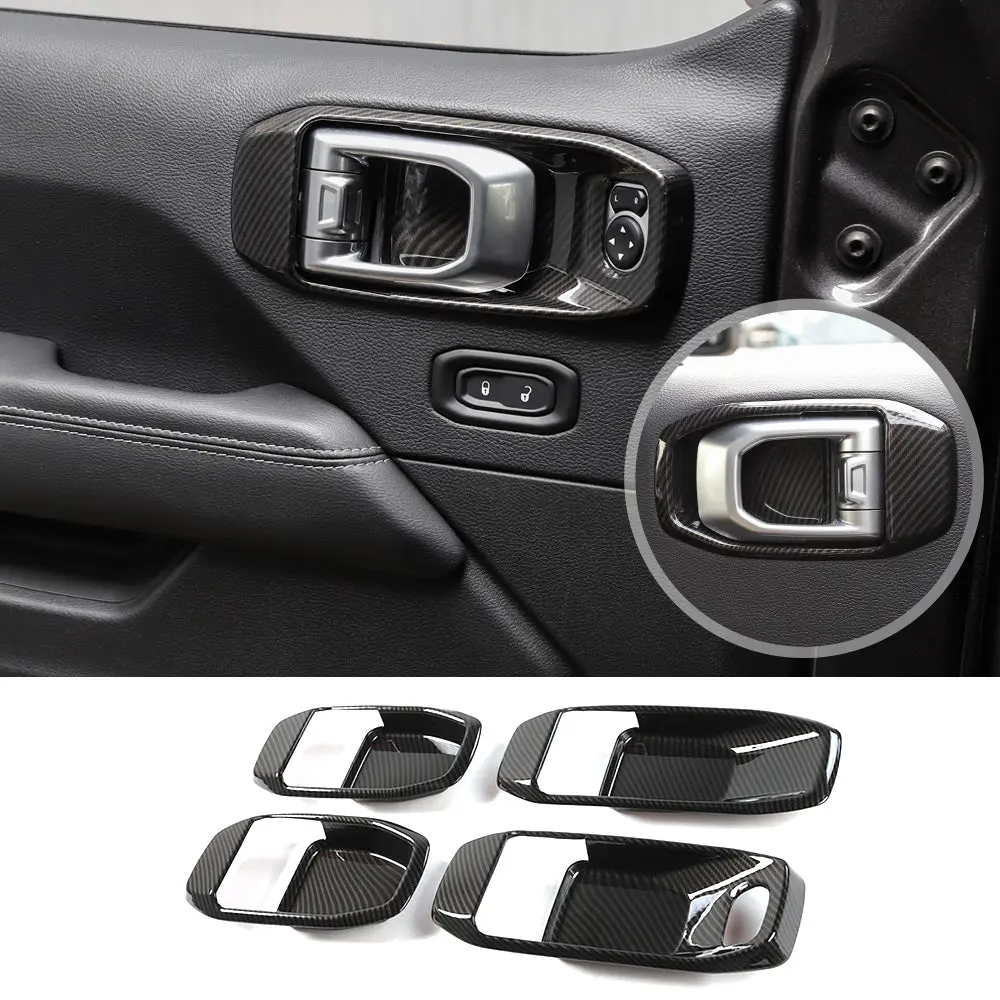 For 2018-2023 Jeep Wrangler JL JLU Interior Cover Trim Full Set Available Separately Carbon Fiber - Image 37