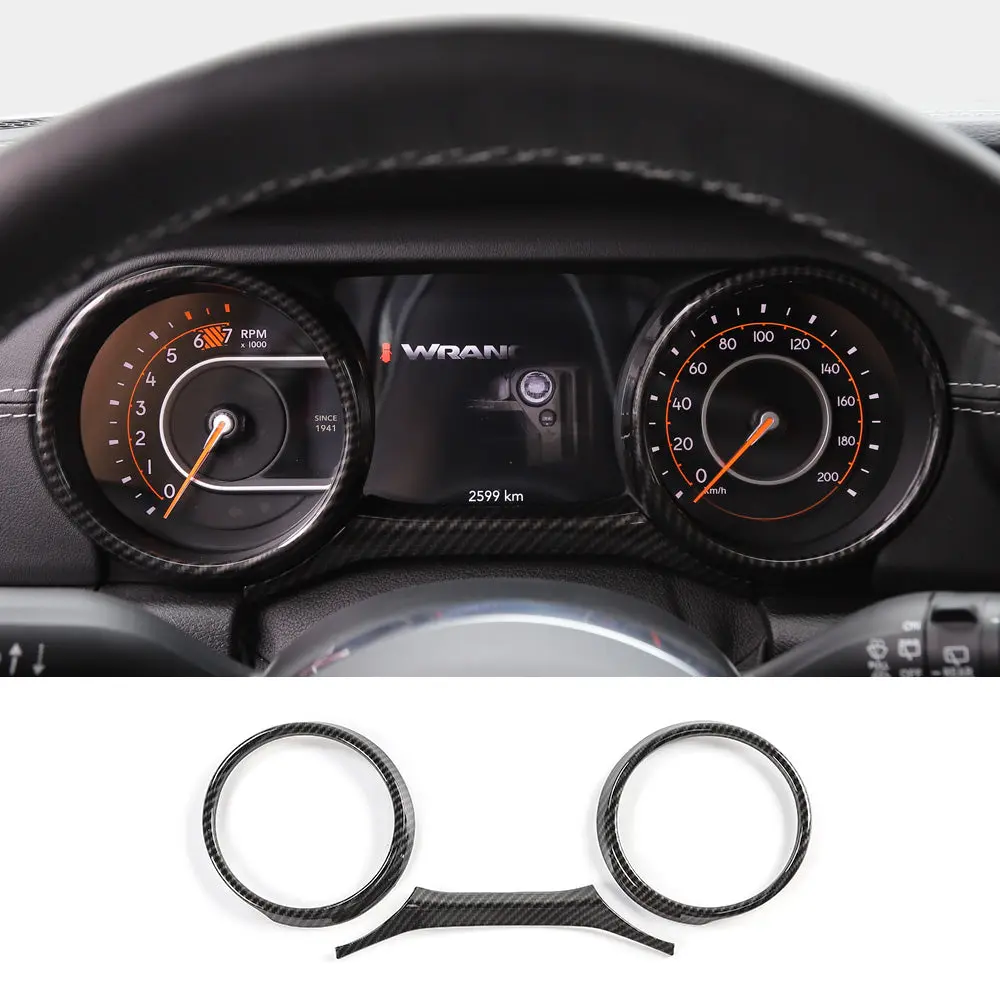For 2018-2023 Jeep Wrangler JL JLU Interior Cover Trim Full Set Available Separately Carbon Fiber - Image 4