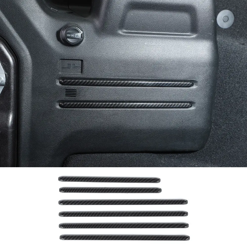 For 2018-2023 Jeep Wrangler JL JLU Interior Cover Trim Full Set Available Separately Carbon Fiber - Image 40