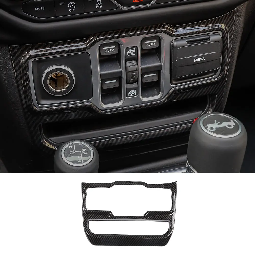For 2018-2023 Jeep Wrangler JL JLU Interior Cover Trim Full Set Available Separately Carbon Fiber - Image 5