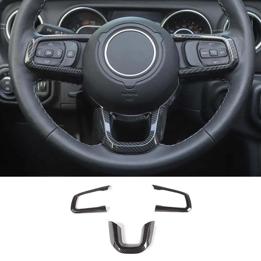 For 2018-2023 Jeep Wrangler JL JLU Interior Cover Trim Full Set Available Separately Carbon Fiber - Image 8