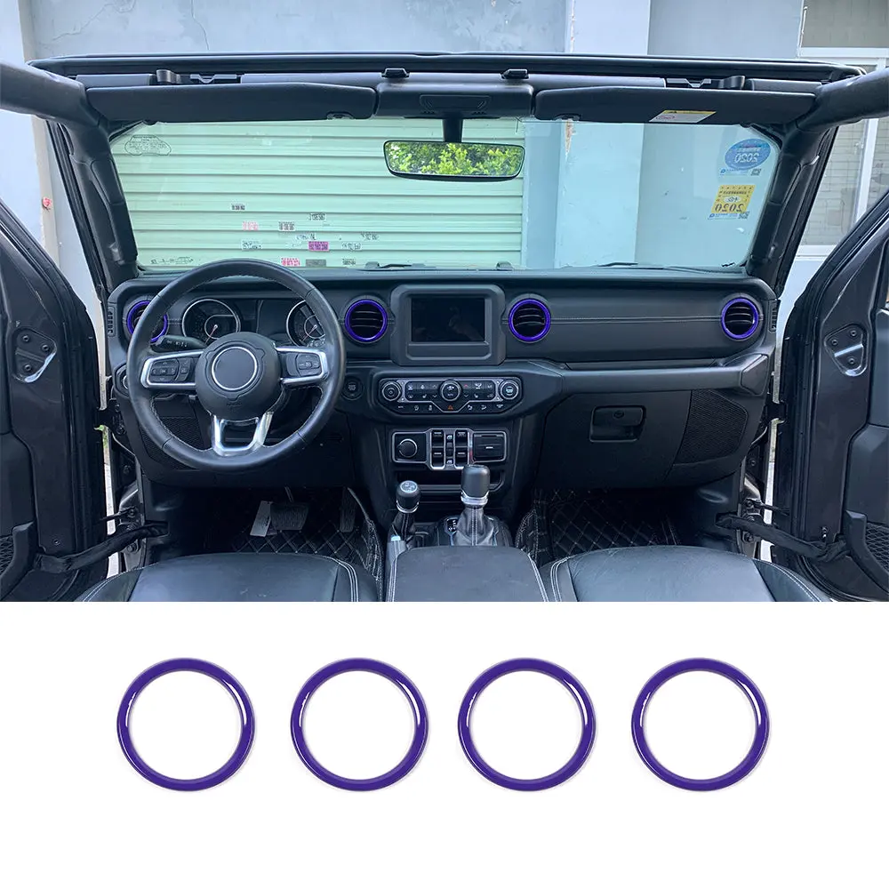 For 2018-2023 Jeep Wrangler JL JLU Interior Cover Trim Full Set Available Separately Purple - Image 11