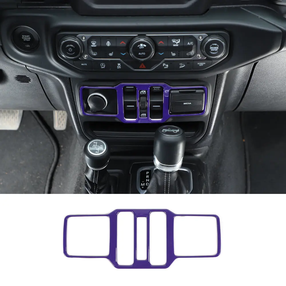 For 2018-2023 Jeep Wrangler JL JLU Interior Cover Trim Full Set Available Separately Purple - Image 14