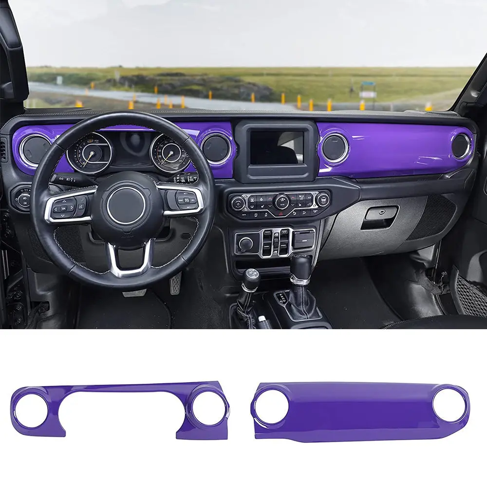 For 2018-2023 Jeep Wrangler JL JLU Interior Cover Trim Full Set Available Separately Purple - Image 2