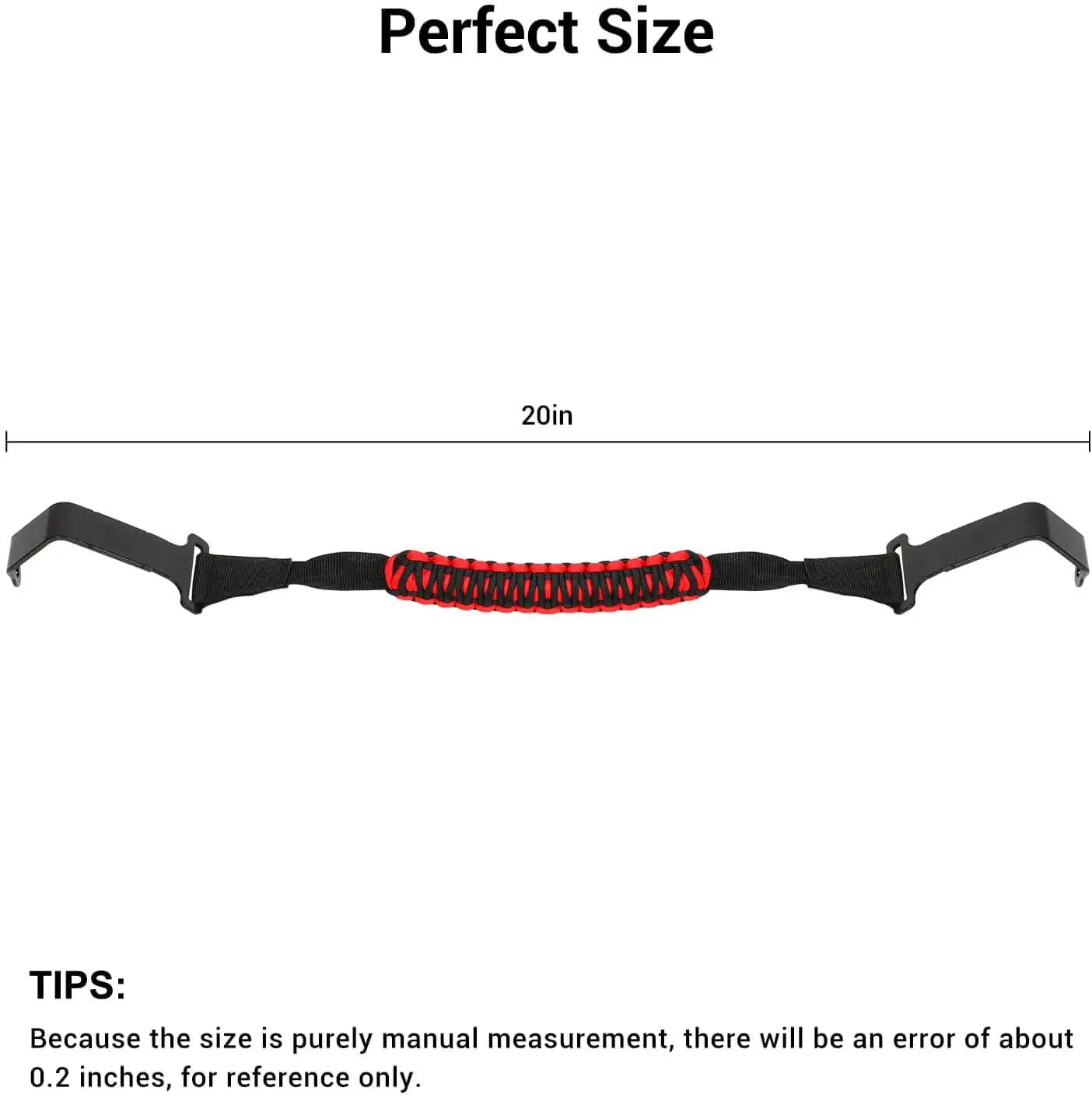 For 2018+ Jeep Wrangler JL & Gladiator JT Roll Bar Front and Rear Steel Paracord Grab Handles - Image 6