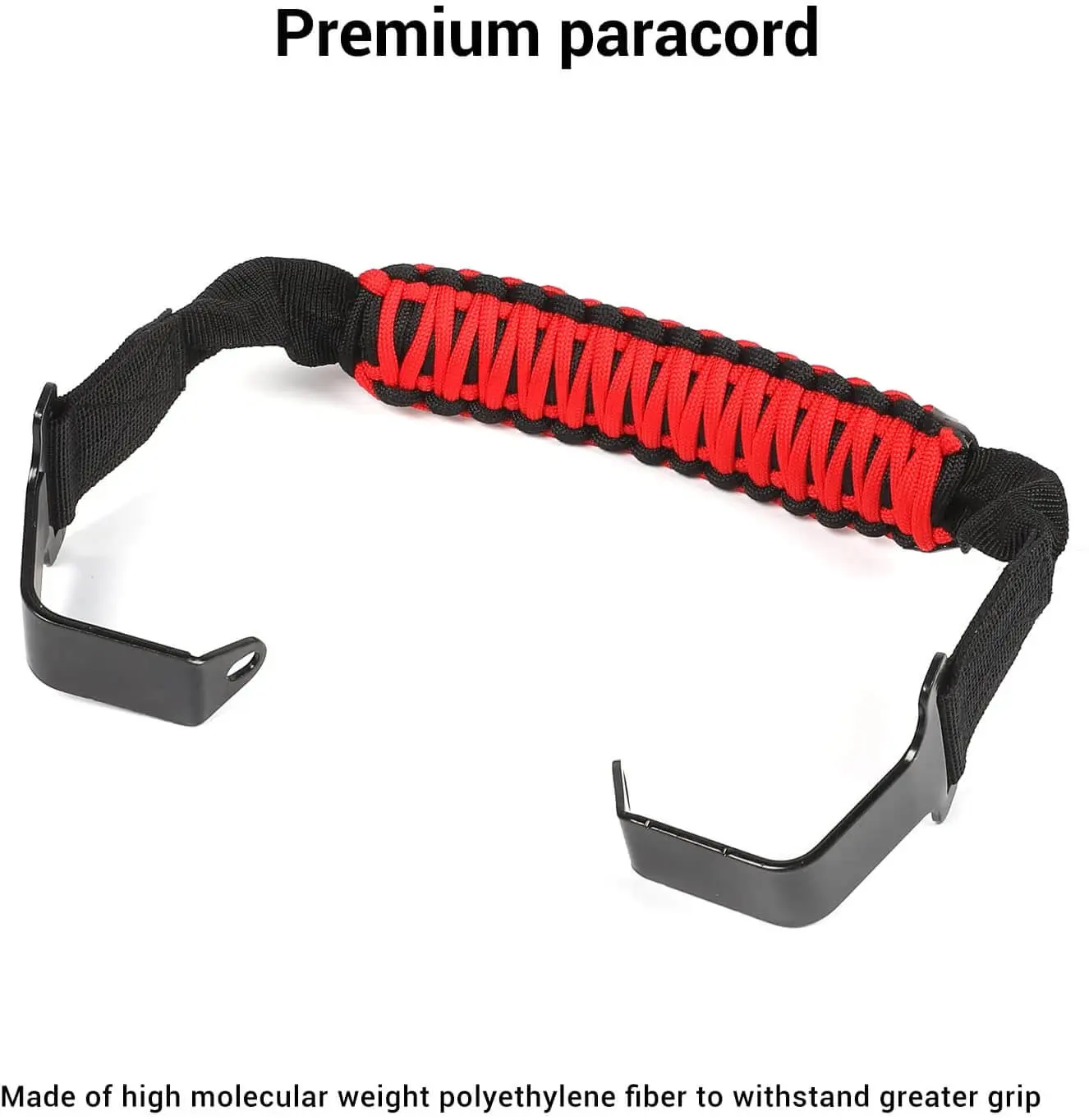For 2018+ Jeep Wrangler JL & Gladiator JT Roll Bar Front and Rear Steel Paracord Grab Handles - Image 7