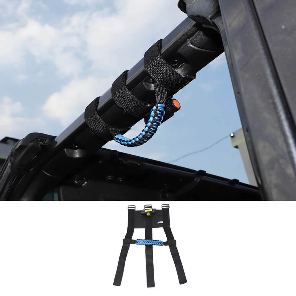 For Jeep Wrangler TJ JK JL JT Roll Bar Grab Handle Grip with Light - Image 15