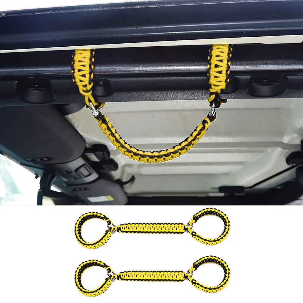 For 2007-2023 Jeep Wrangler JK JKU JL JLU JT Roll Bar Grab Handles Paracord Grip Handle – For Bare Roll Bar Only (Not for Roll Bar Covers) - Image 12