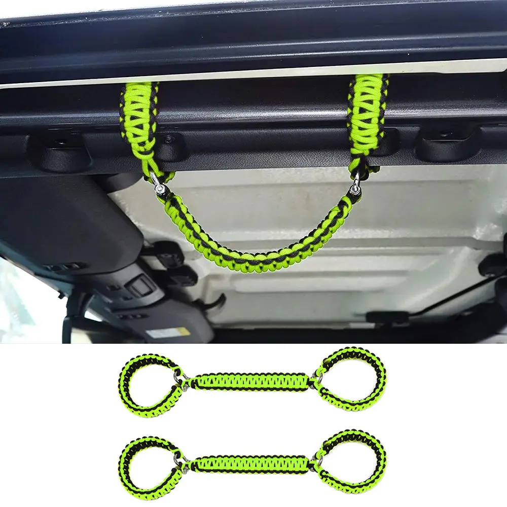 For 2007-2023 Jeep Wrangler JK JKU JL JLU JT Roll Bar Grab Handles Paracord Grip Handle – For Bare Roll Bar Only (Not for Roll Bar Covers) - Image 14