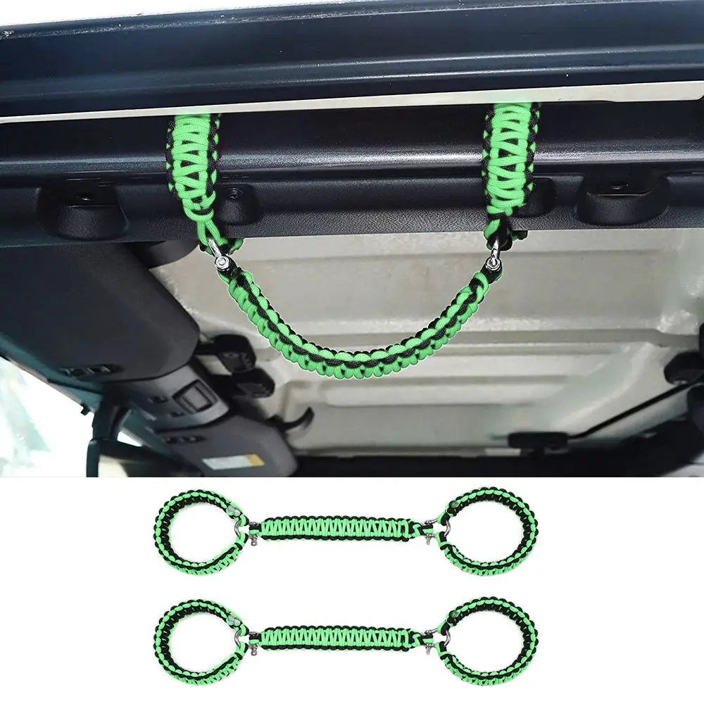 For 2007-2023 Jeep Wrangler JK JKU JL JLU JT Roll Bar Grab Handles Paracord Grip Handle – For Bare Roll Bar Only (Not for Roll Bar Covers) - Image 9