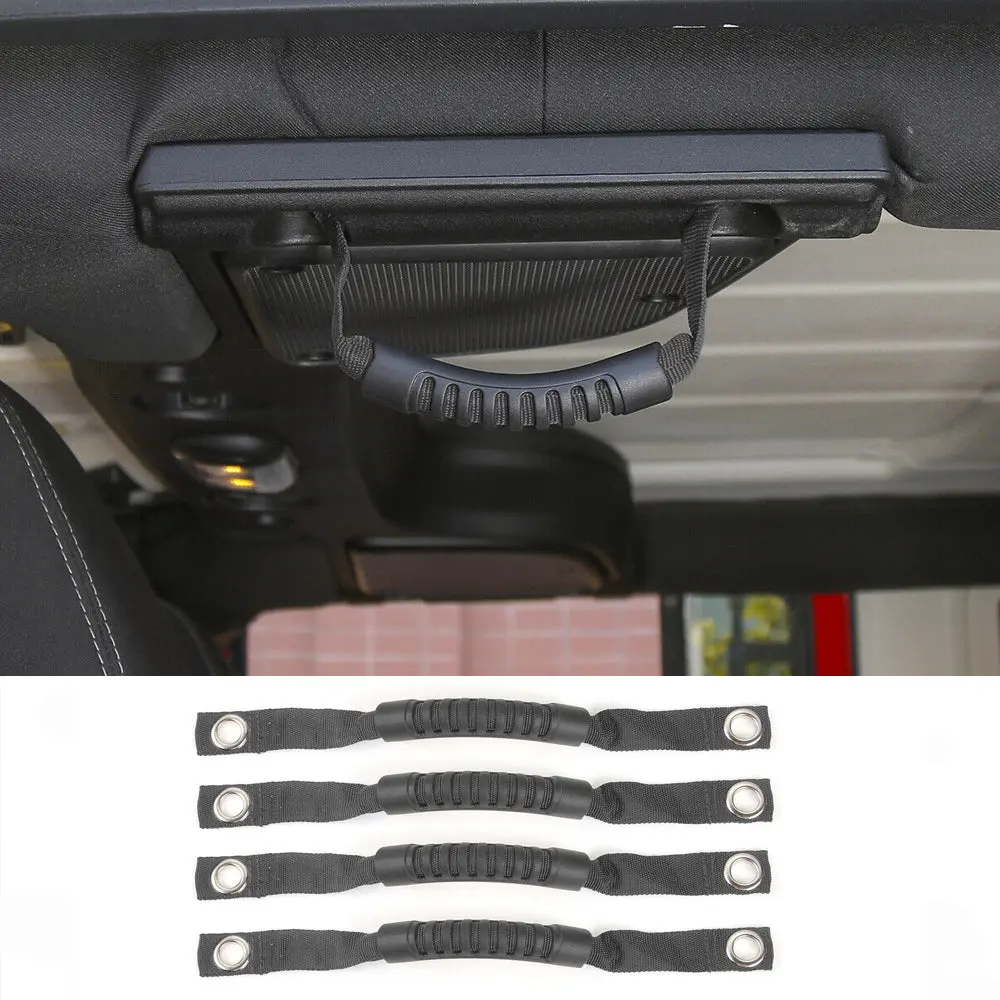 For 2007-2018 Jeep Wrangler JK JKU Roll Bar Grab Handles Grip Handle