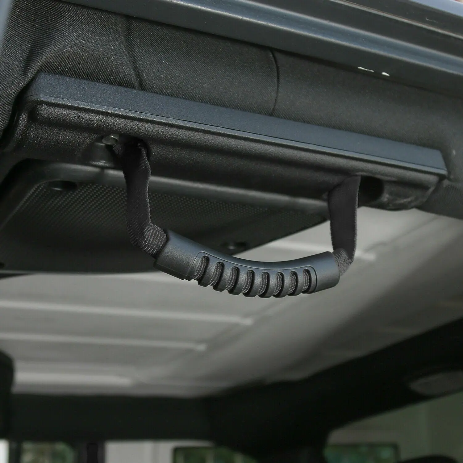 For 2007-2018 Jeep Wrangler JK JKU Roll Bar Grab Handles Grip Handle - Image 3