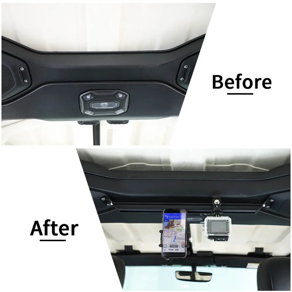 For 2018-2023 Jeep Wrangler JL & Gladiator JT Roof Speaker Extended Camera/Mobile Phone Holder - Image 2