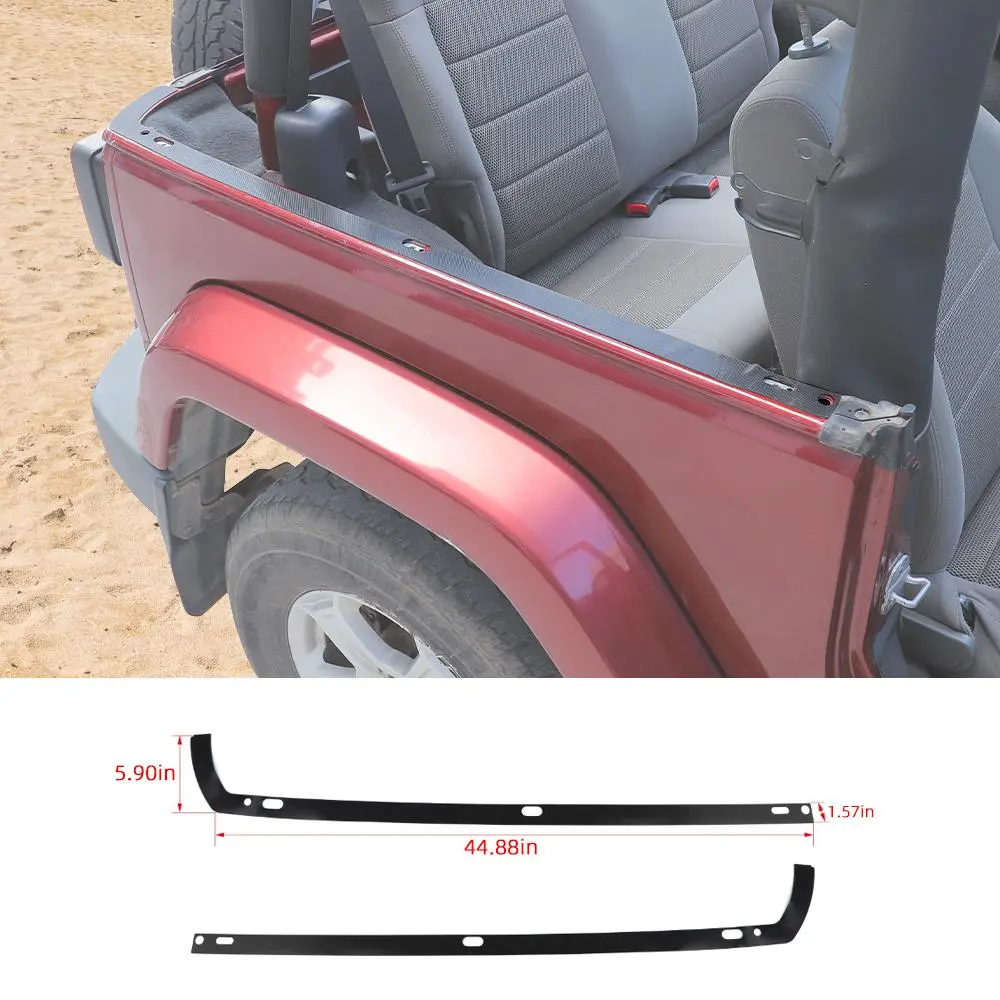 For 2007-2018 Jeep Wrangler JK 2Door Rubber Black Car Roof Mounting Hole Pad Cover