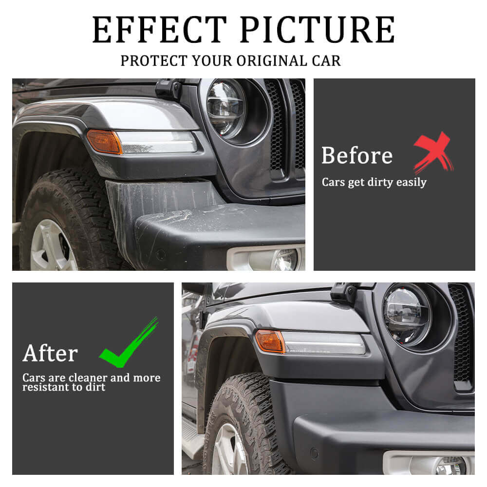 For 2018+ Jeep Wrangler JL/Gladiator JT Rubber Seal Strips Wheel Eyebrow Mudguard - Image 5