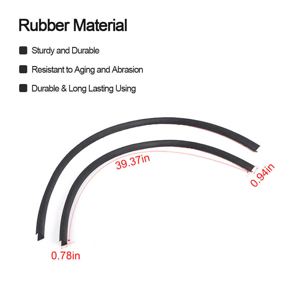 For 2018+ Jeep Wrangler JL/Gladiator JT Rubber Seal Strips Wheel Eyebrow Mudguard - Image 8