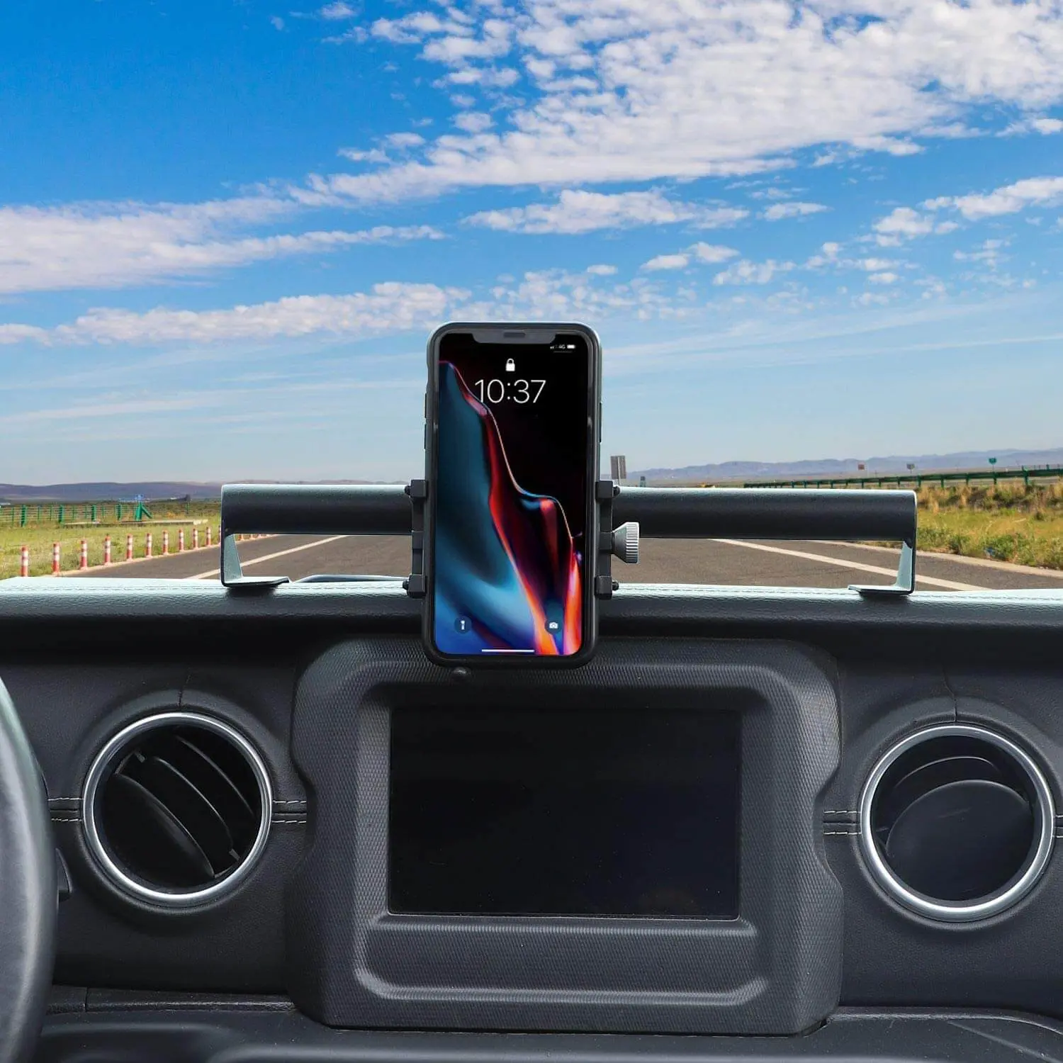 For 2018-2023 Jeep Wrangler JL JLU & Gladiator JT Dashboard Bar Phone Holder, Rugged Heavy Duty Cell Mount - Image 4