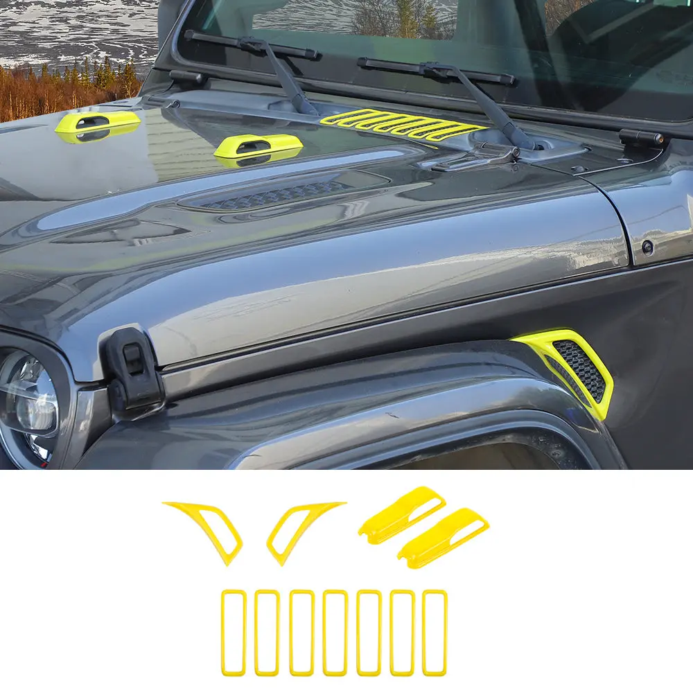 For 2018+ Jeep Wrangler JL JT Side Fender Engine Hood Hinge Air Inlet Trim - Image 11