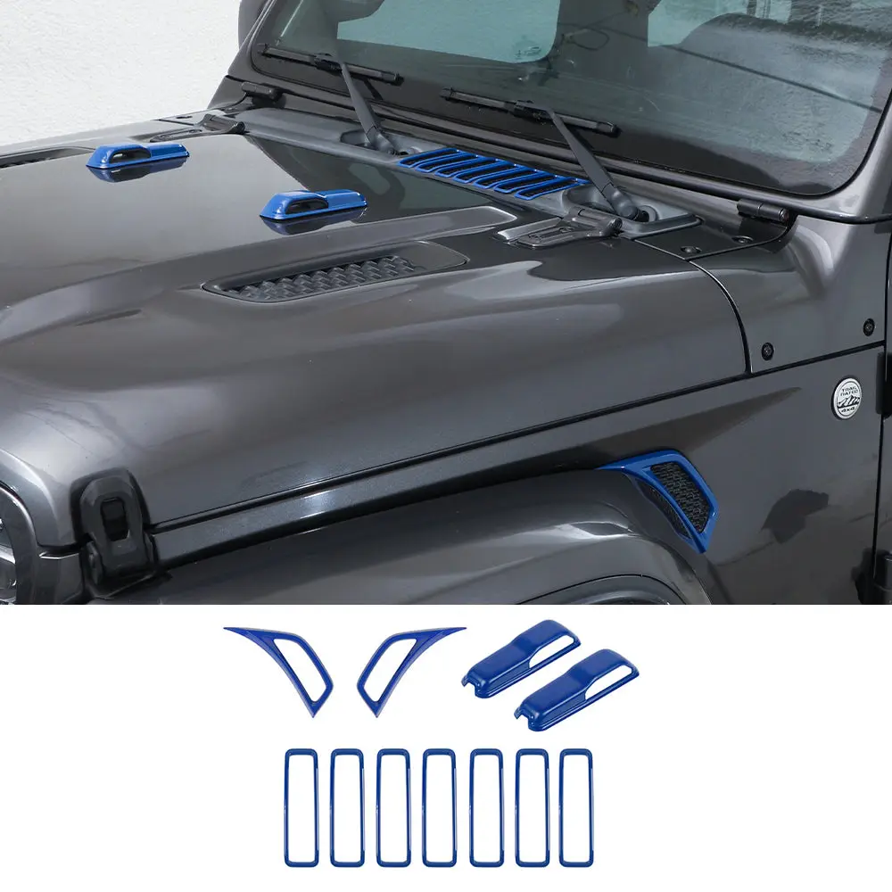 For 2018+ Jeep Wrangler JL JT Side Fender Engine Hood Hinge Air Inlet Trim - Image 13