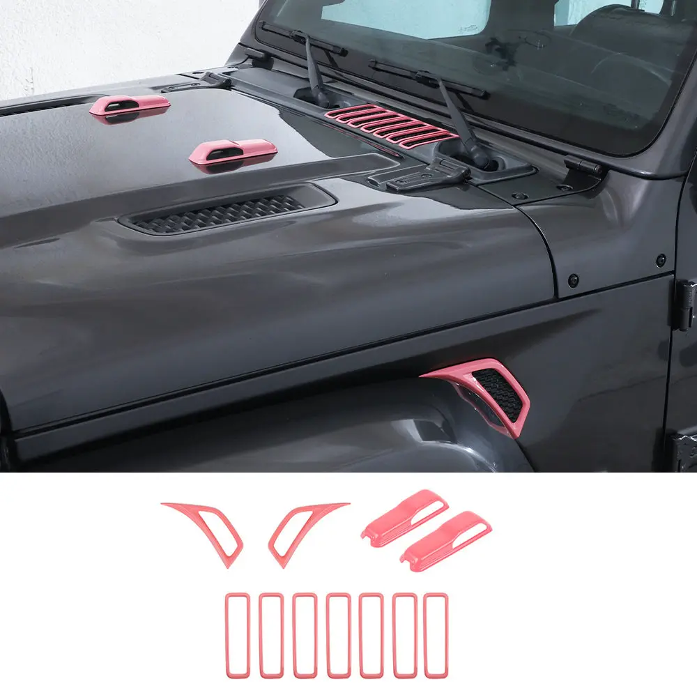 For 2018+ Jeep Wrangler JL JT Side Fender Engine Hood Hinge Air Inlet Trim - Image 16