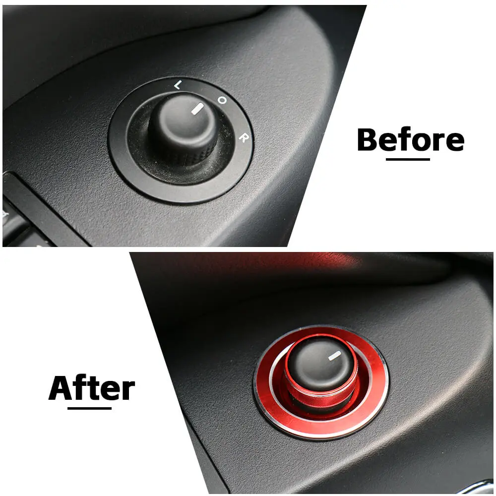 For 2011-2018 Jeep Wrangler JK Side Mirror Adjust Cigarette Lighter Button Knob Trim Ring - Image 2