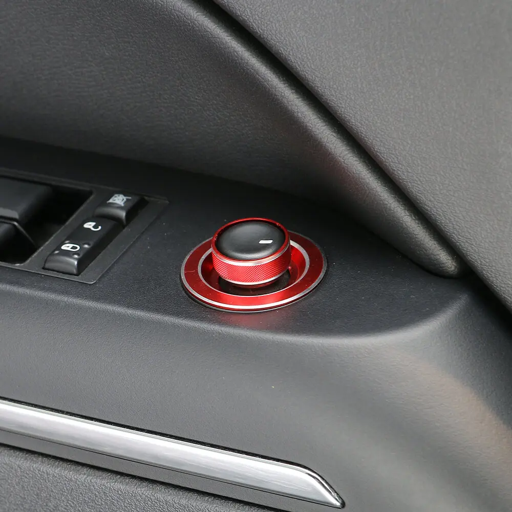 For 2011-2018 Jeep Wrangler JK Side Mirror Adjust Cigarette Lighter Button Knob Trim Ring - Image 3