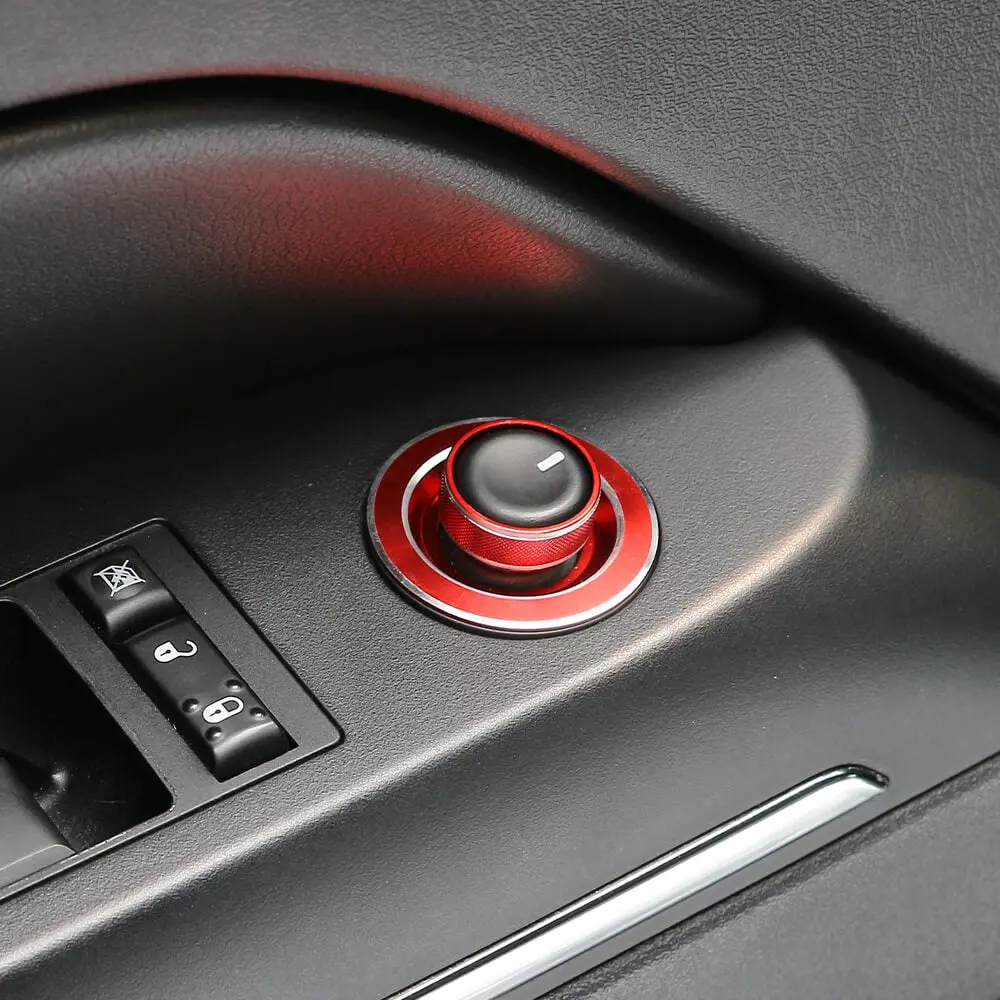 For 2011-2018 Jeep Wrangler JK Side Mirror Adjust Cigarette Lighter Button Knob Trim Ring - Image 5