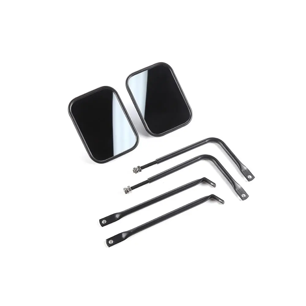 For Jeep Wrangler CJ YJ TJ JK JL & JT Side Mirrors Square Doorless Rear View Quick Release Mirrors Textured - Image 10