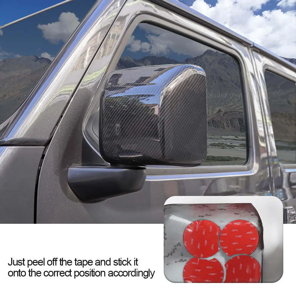 For 2018+ Jeep Wrangler JL & Gladiator JT Side Rear View Mirror Cover Trim - Image 5