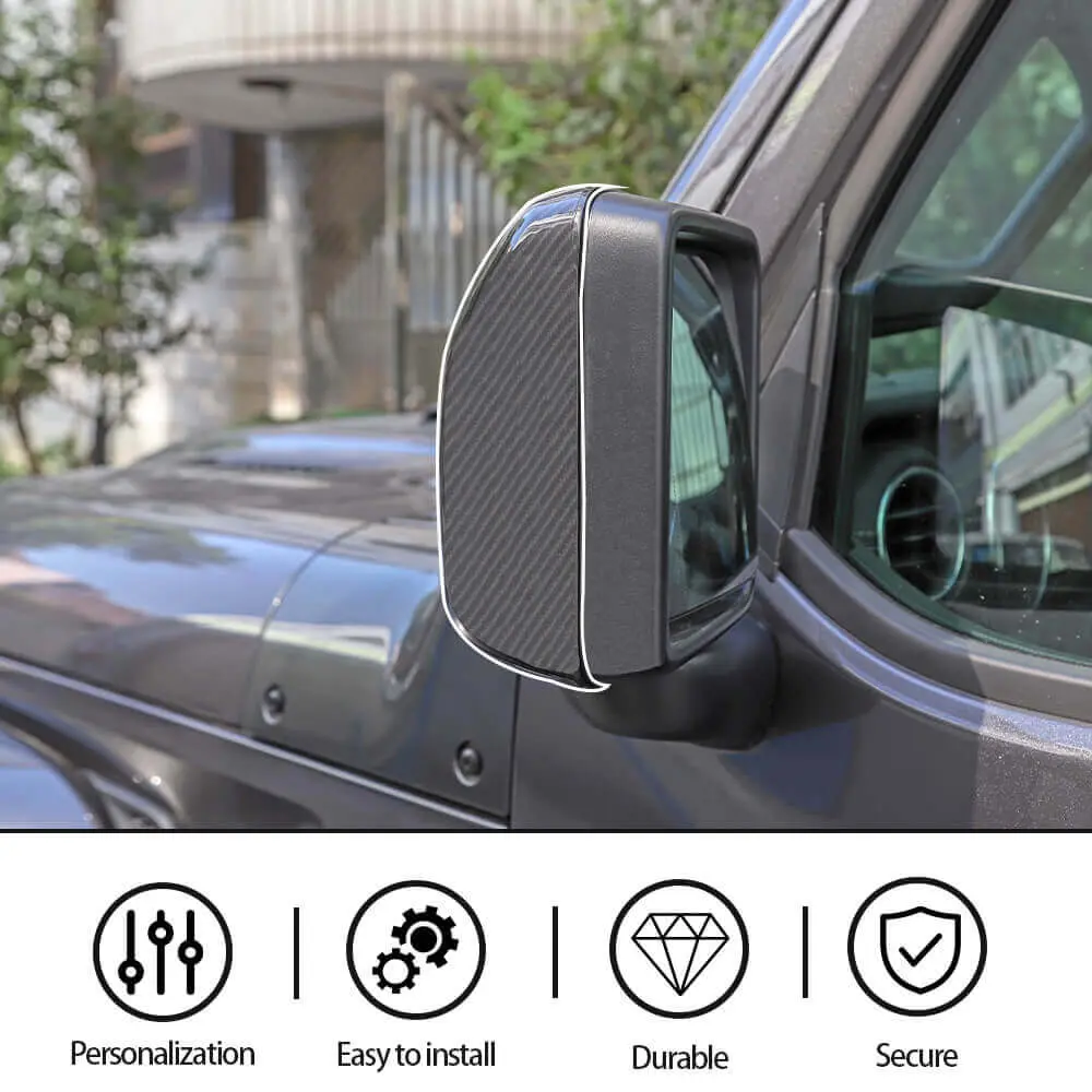For 2018+ Jeep Wrangler JL & Gladiator JT Side Rear View Mirror Cover Trim - Image 6