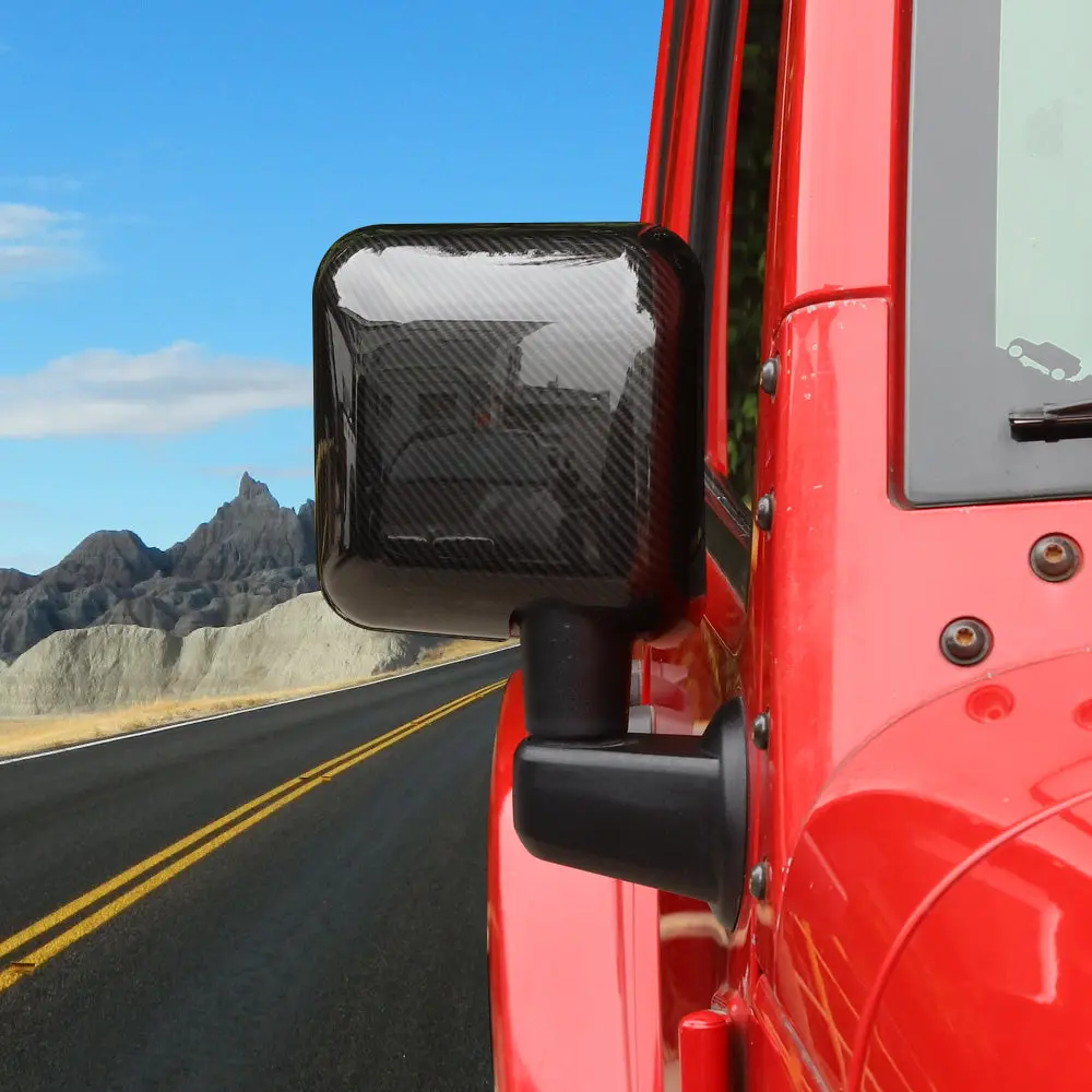 For 2007-2018 Jeep Wrangler JK JKU Side Rear View Mirror Cover Trim Frame - Image 7