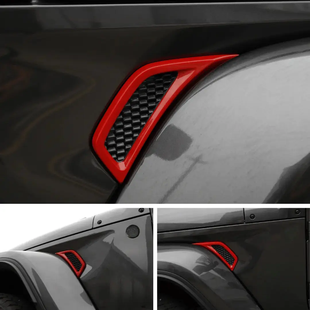 For 2018+ Jeep Wrangler JL & Gladiator JT Side Wheel Eyebrow Air Vent Outlet Cover Trim - Image 10
