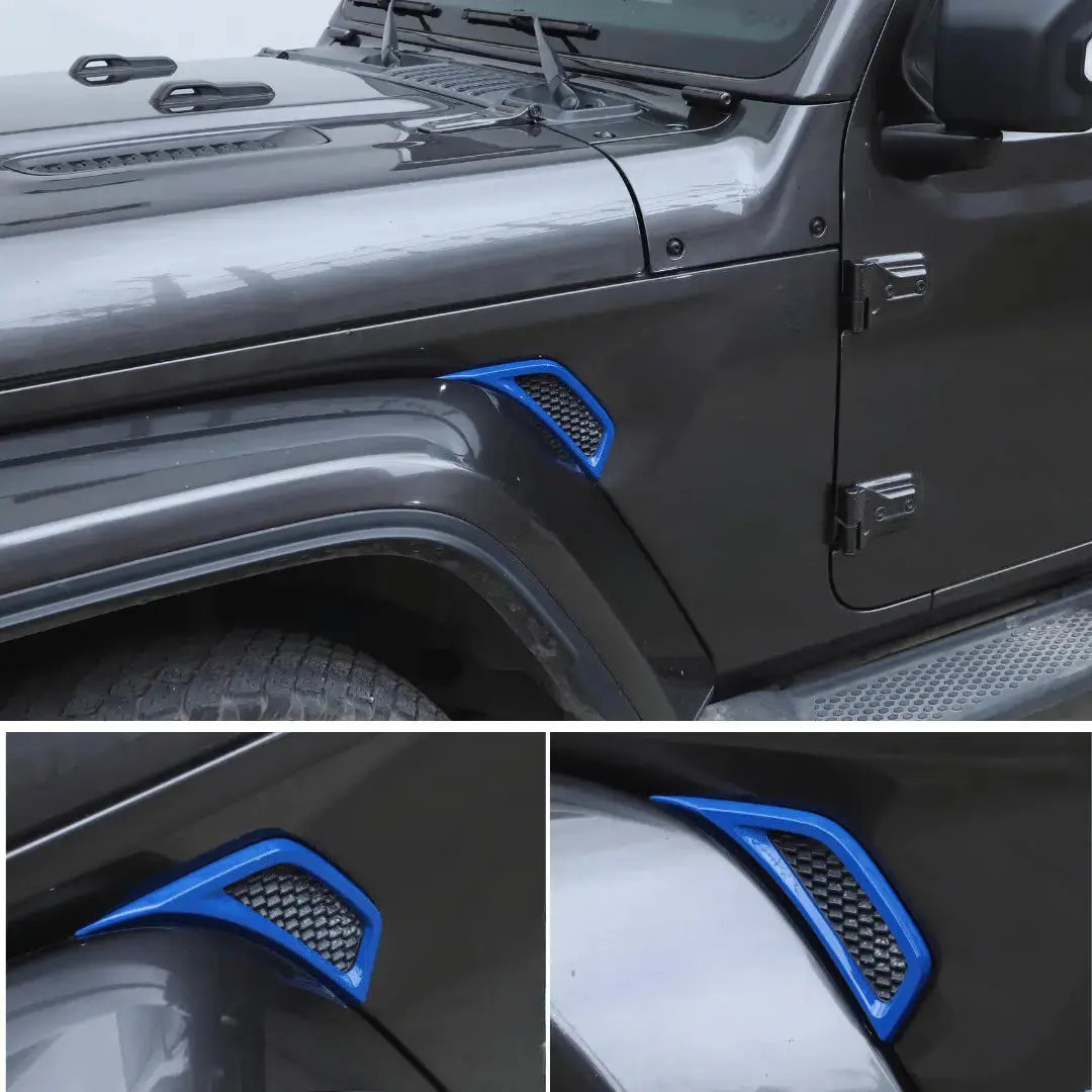 For 2018+ Jeep Wrangler JL & Gladiator JT Side Wheel Eyebrow Air Vent Outlet Cover Trim - Image 11
