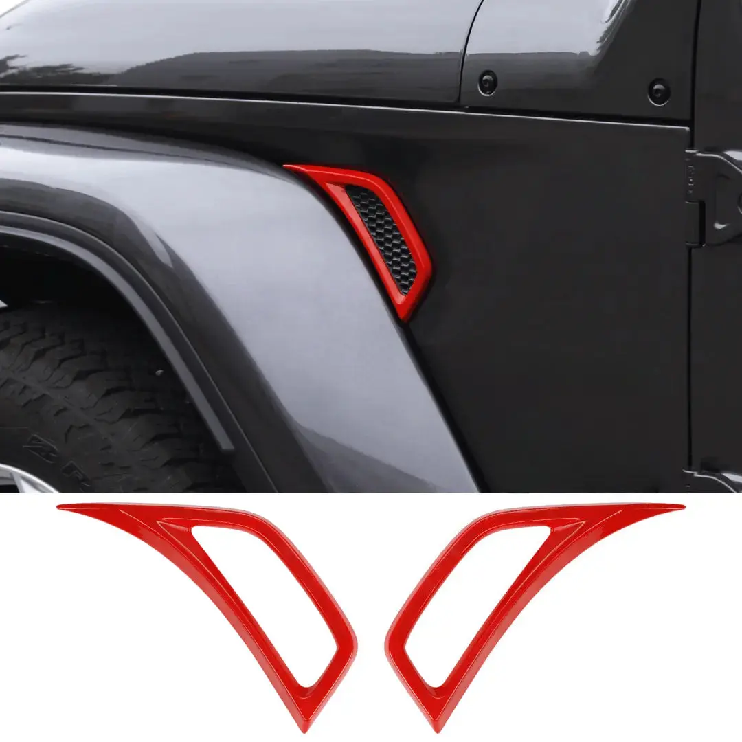 For 2018+ Jeep Wrangler JL & Gladiator JT Side Wheel Eyebrow Air Vent Outlet Cover Trim - Image 12