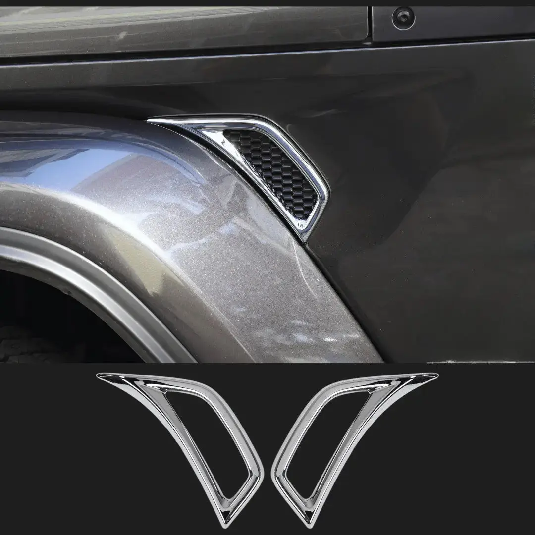 For 2018+ Jeep Wrangler JL & Gladiator JT Side Wheel Eyebrow Air Vent Outlet Cover Trim - Image 21