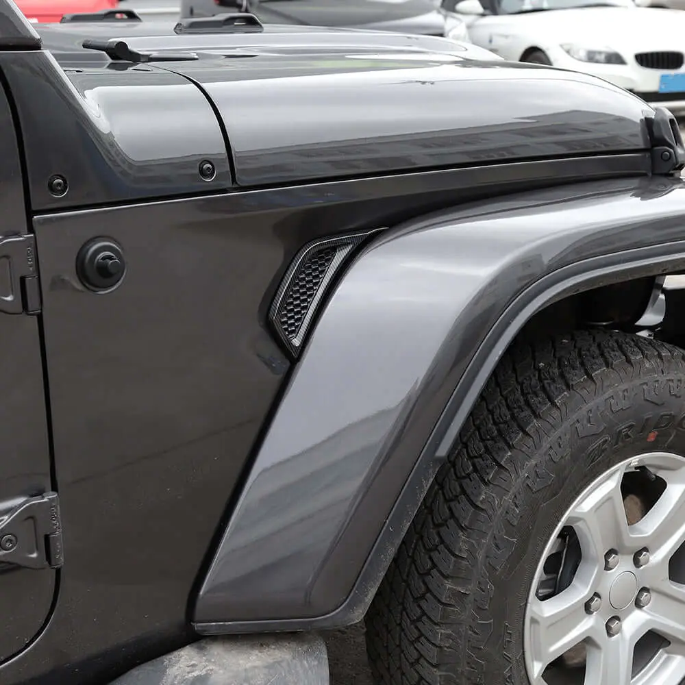 For 2018+ Jeep Wrangler JL & Gladiator JT Side Wheel Eyebrow Air Vent Outlet Cover Trim - Image 8