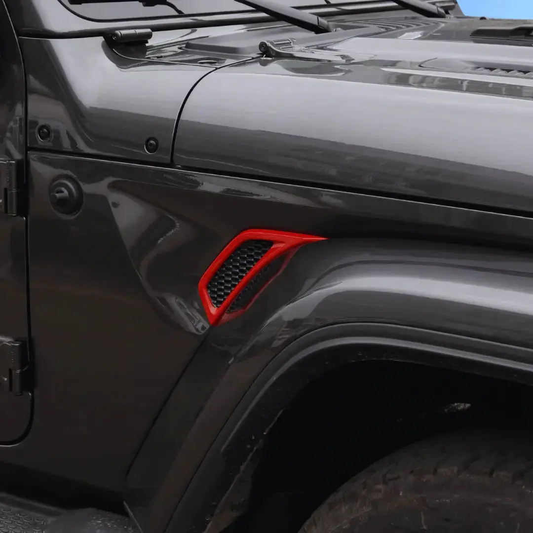For 2018+ Jeep Wrangler JL & Gladiator JT Side Wheel Eyebrow Air Vent Outlet Cover Trim - Image 9