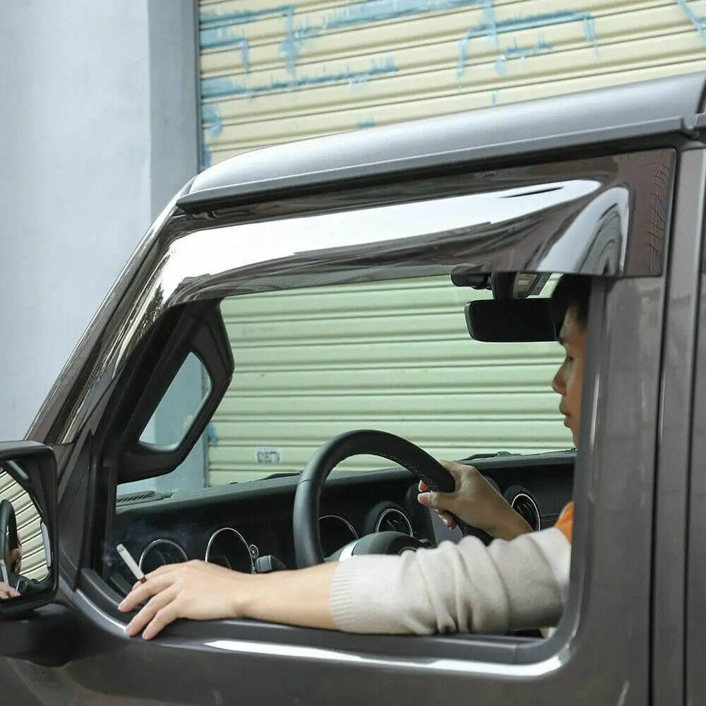 For 2018+ Jeep Wrangler JL Gladiator JT Side Window Visors Rain Shield Guards - Image 3