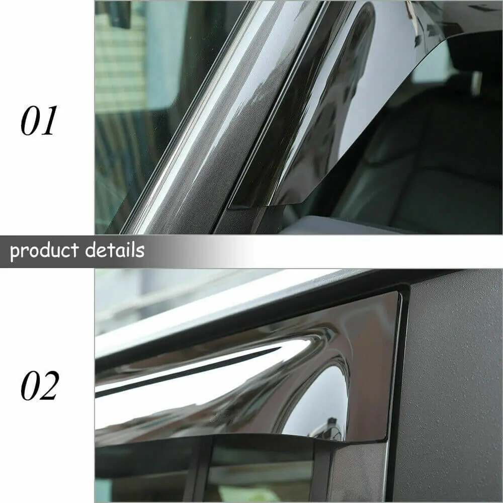For 2018+ Jeep Wrangler JL Gladiator JT Side Window Visors Rain Shield Guards - Image 5