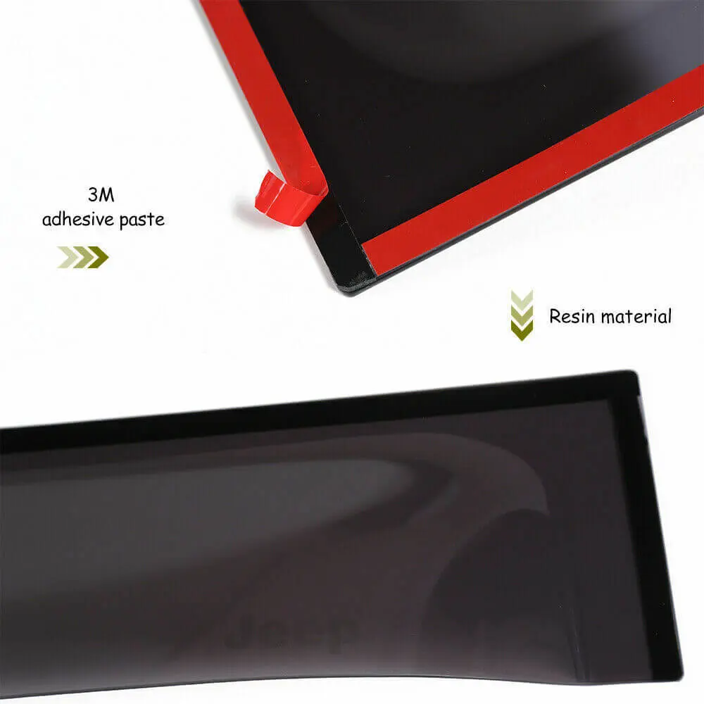 For 2018+ Jeep Wrangler JL Gladiator JT Side Window Visors Rain Shield Guards - Image 8