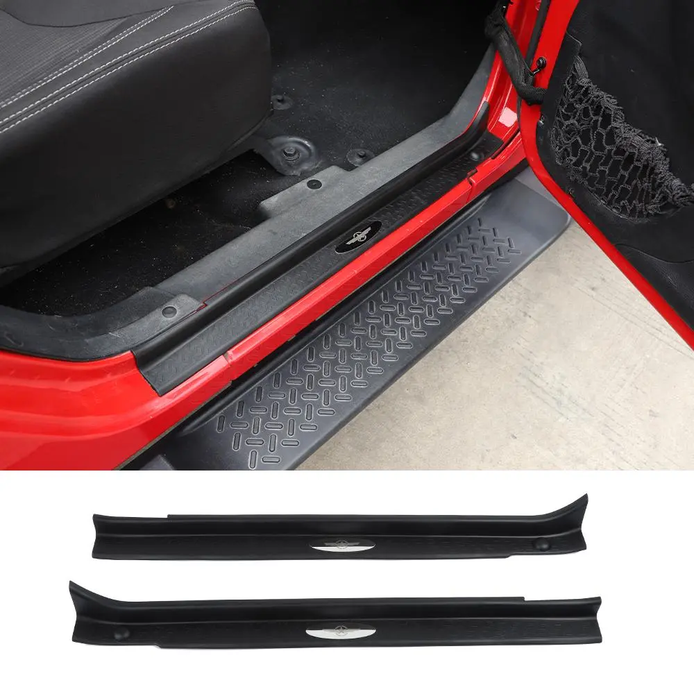 For 2007-2018 Jeep Wrangler JK JKU Sill Plate Protector Guards Strip Cover Star