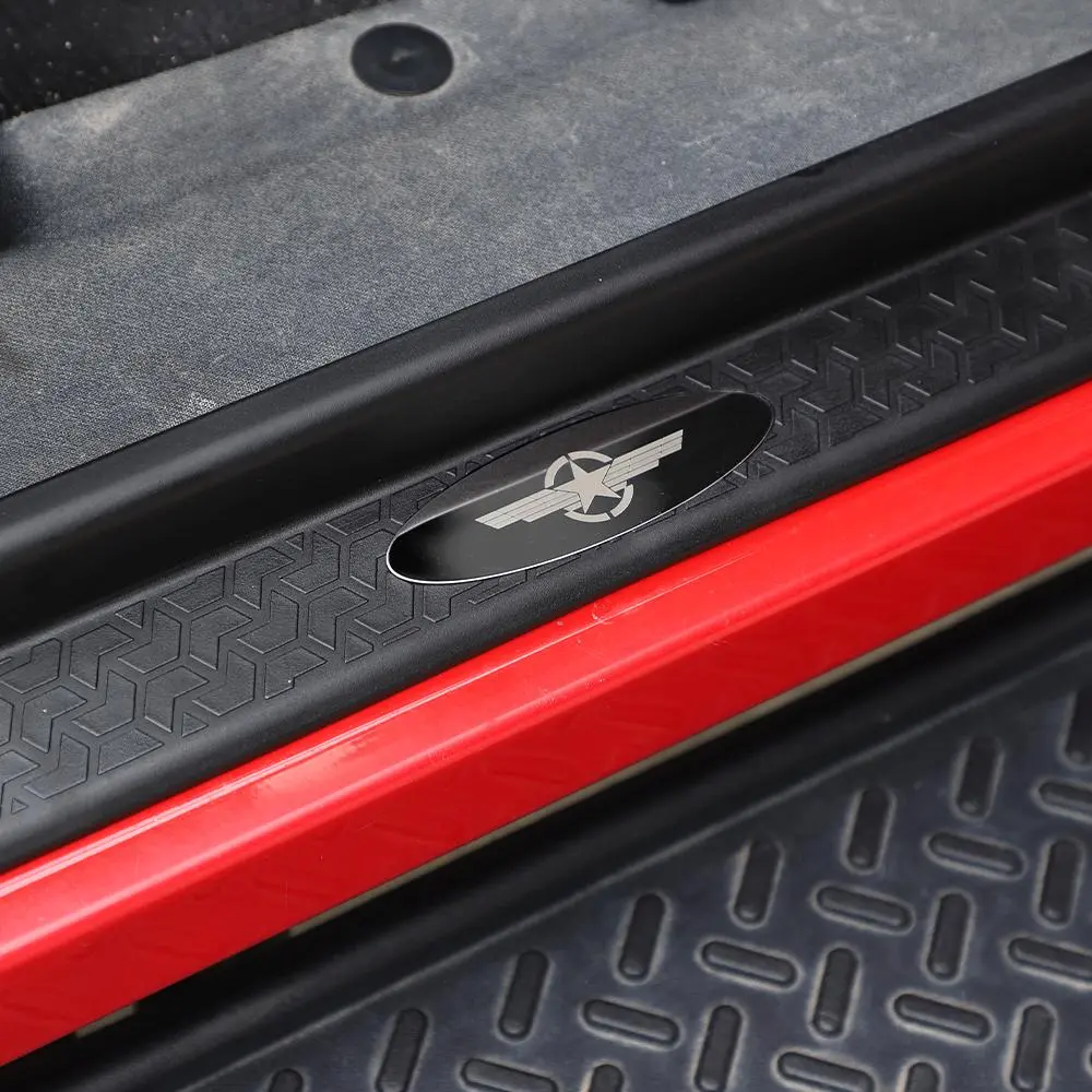 For 2007-2018 Jeep Wrangler JK JKU Sill Plate Protector Guards Strip Cover Star - Image 3