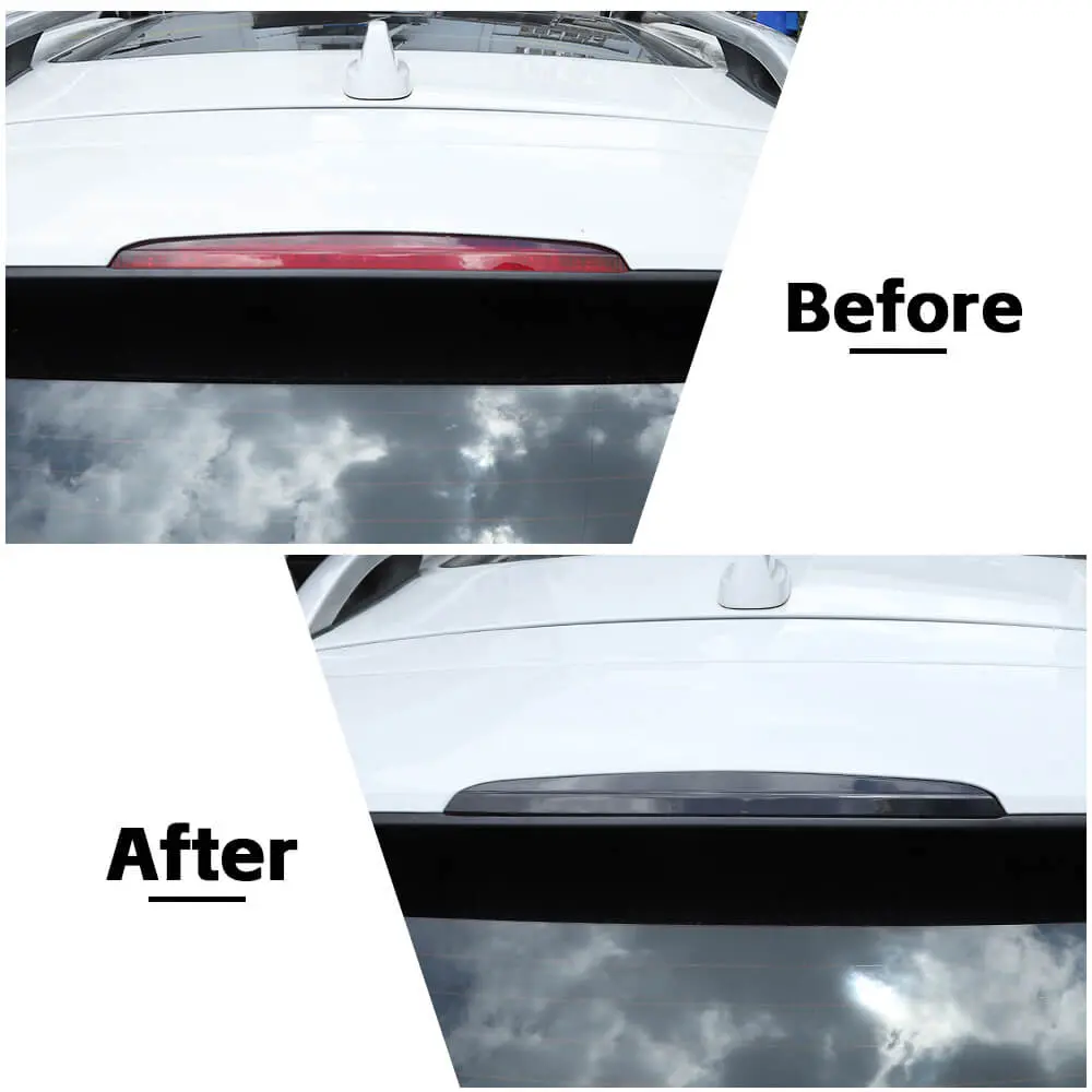 For 2014+ Jeep Cherokee Smoked Black High Brake Light Trim Cover - Image 2